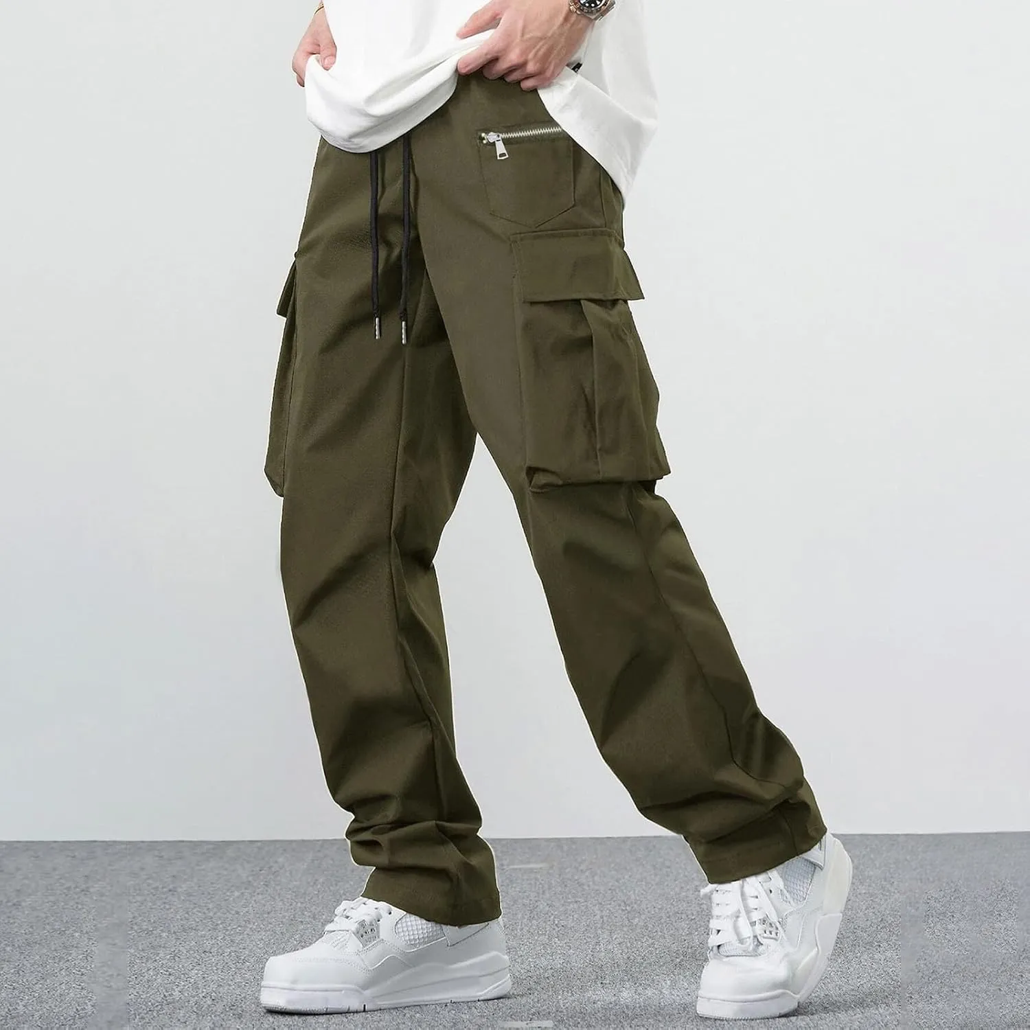 Mens Tactical Pants Climbing Running Lightweight Cargo Pants Flexible Flexcamo Ripstop Waterproof Work Pants