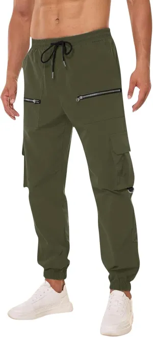 Mens Tactical Pants Fishing Outdoor Combat Work Pants Camouflage Lightweight Breathable Flexible Cargo Pants
