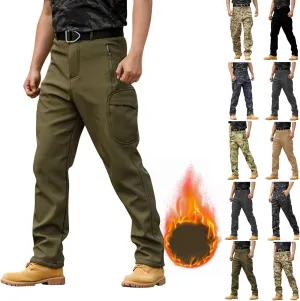 Mens Tactical Pants with Pockets Waterproof Ripstop Overalls Lightweight Work Hiking Pants Outdoor Camo Combat Pants