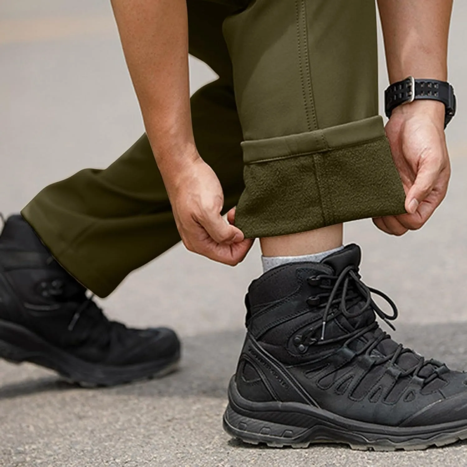 Mens Tactical Pants with Pockets Waterproof Ripstop Overalls Lightweight Work Hiking Pants Outdoor Camo Combat Pants