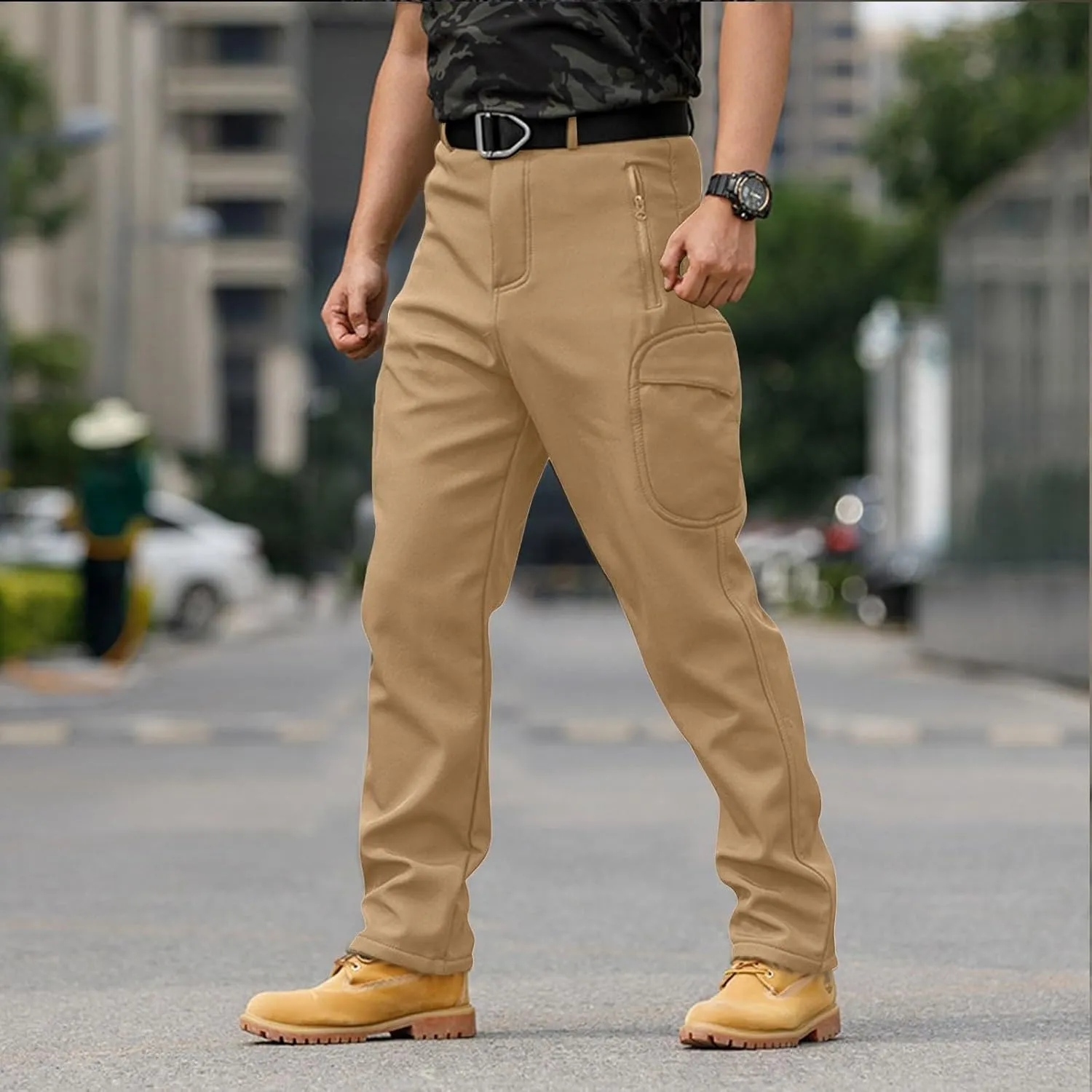 Mens Tactical Pants with Pockets Waterproof Ripstop Overalls Lightweight Work Hiking Pants Outdoor Camo Combat Pants