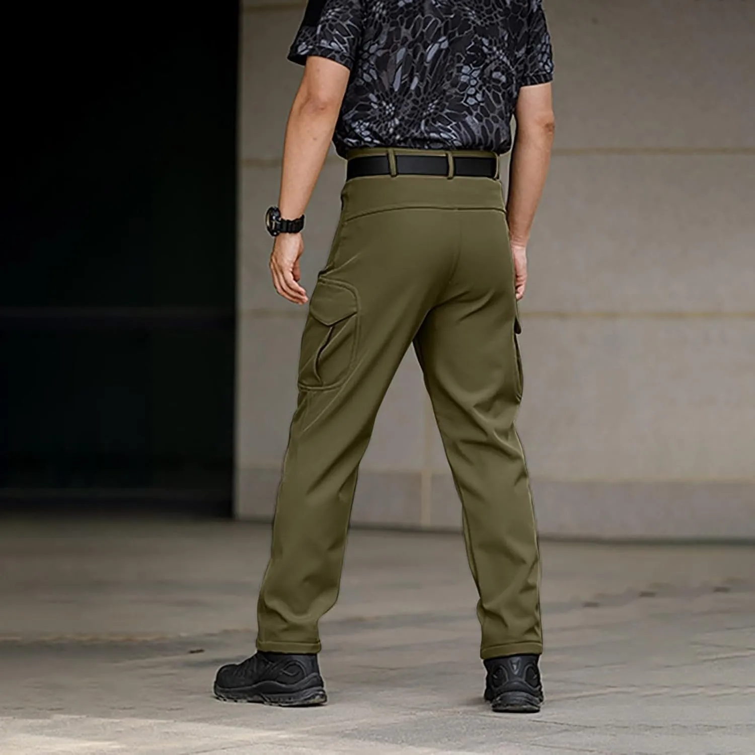 Mens Tactical Pants with Pockets Waterproof Ripstop Overalls Lightweight Work Hiking Pants Outdoor Camo Combat Pants