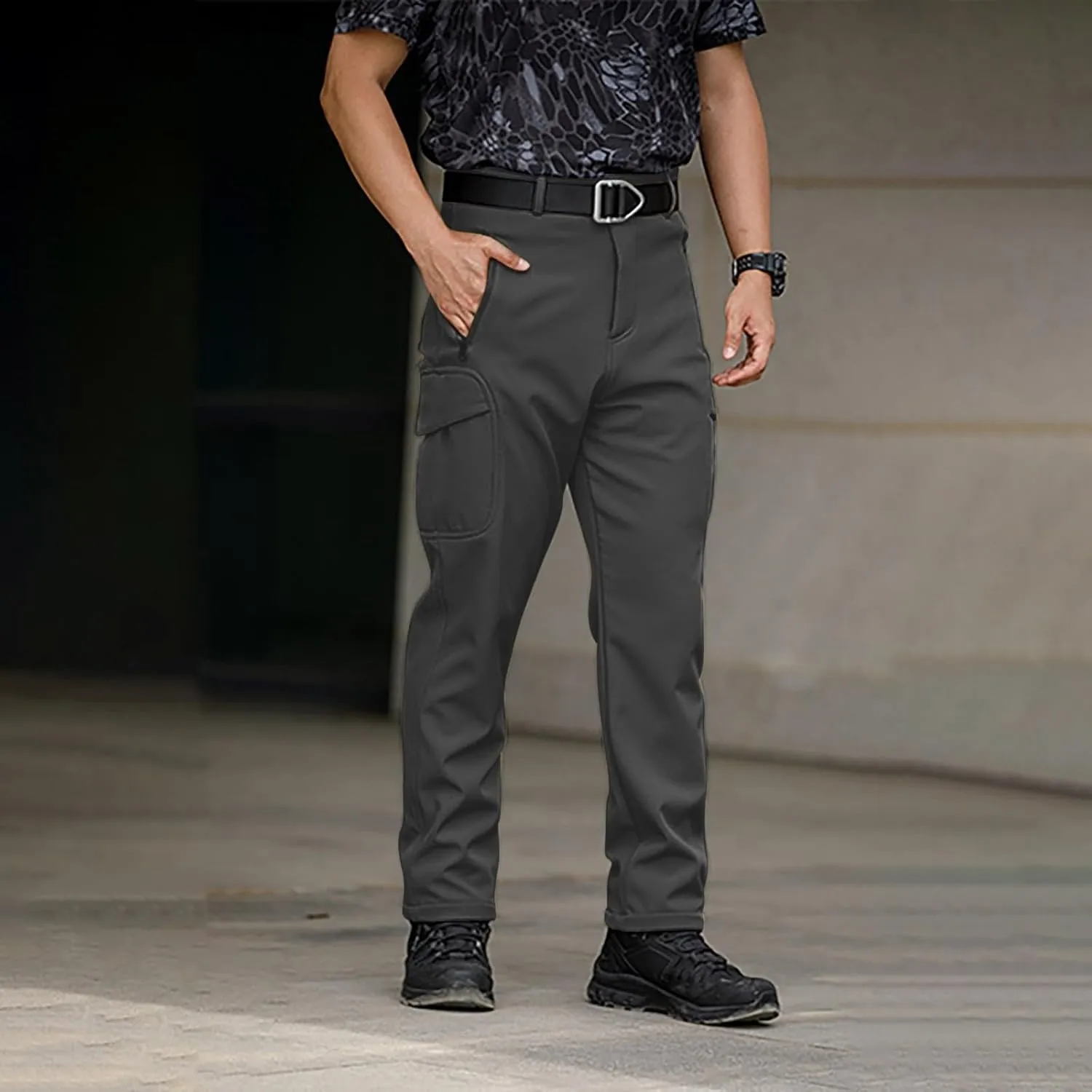Mens Tactical Pants with Pockets Waterproof Ripstop Overalls Lightweight Work Hiking Pants Outdoor Camo Combat Pants