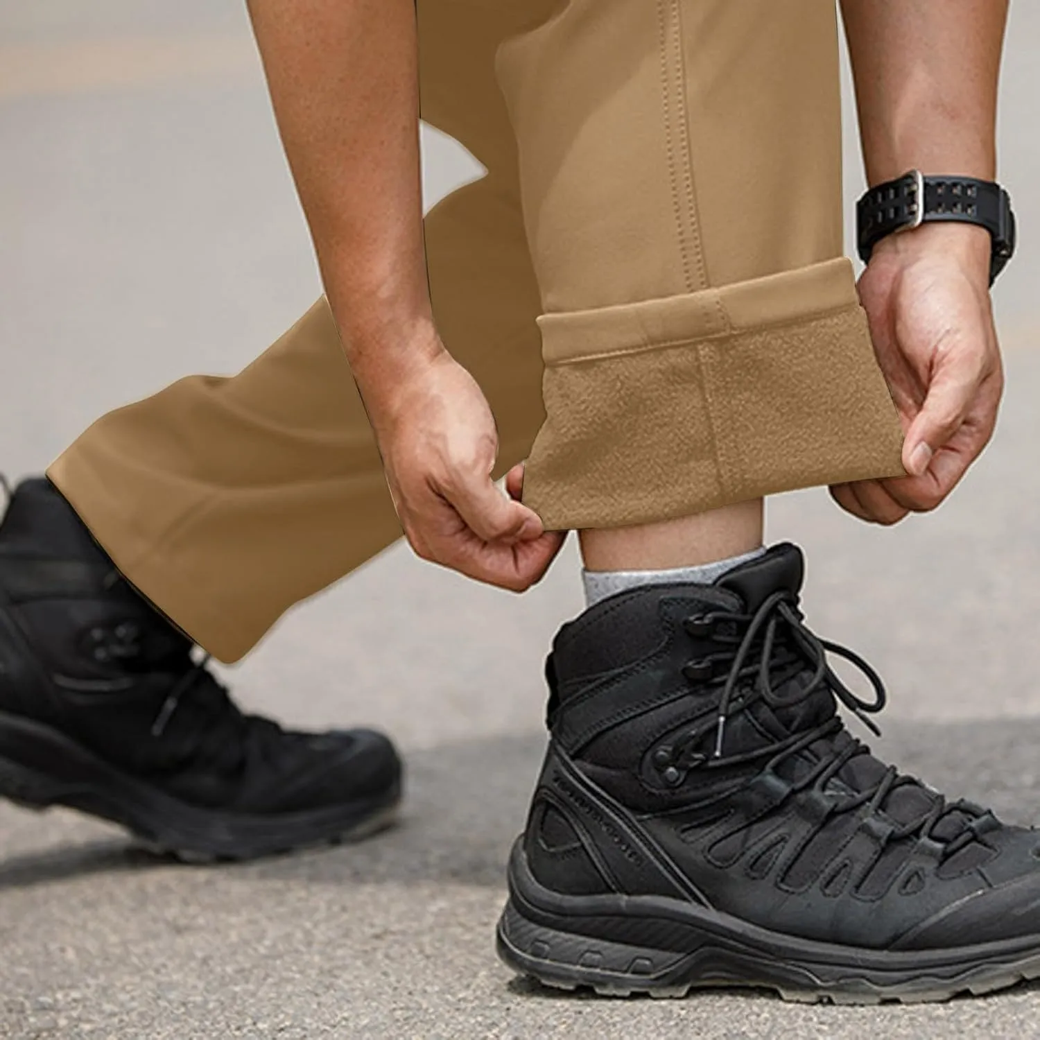 Mens Tactical Pants with Pockets Waterproof Ripstop Overalls Lightweight Work Hiking Pants Outdoor Camo Combat Pants