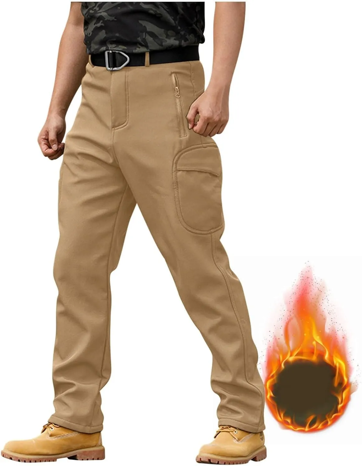 Mens Tactical Pants with Pockets Waterproof Ripstop Overalls Lightweight Work Hiking Pants Outdoor Camo Combat Pants