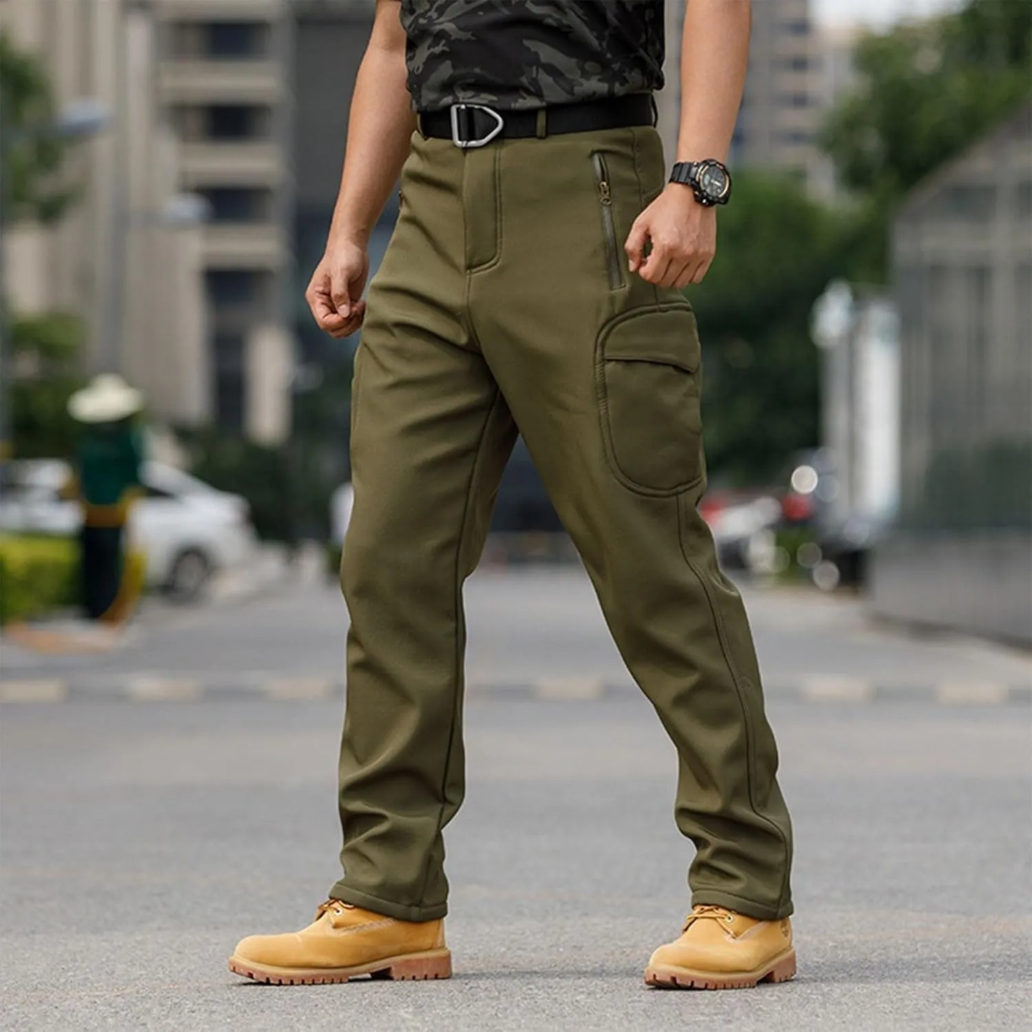 Mens Tactical Pants with Pockets Waterproof Ripstop Overalls Lightweight Work Hiking Pants Outdoor Camo Combat Pants