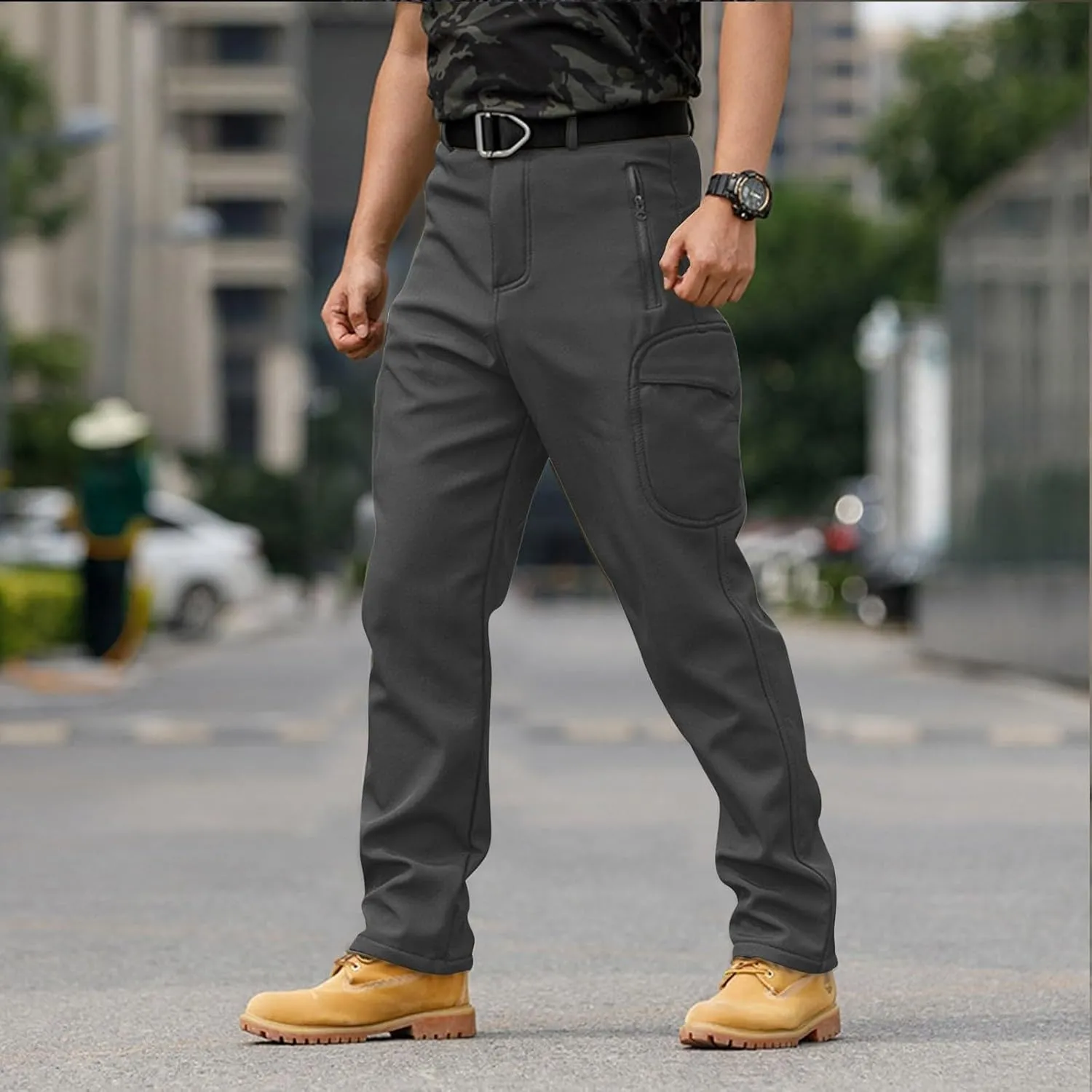 Mens Tactical Pants with Pockets Waterproof Ripstop Overalls Lightweight Work Hiking Pants Outdoor Camo Combat Pants