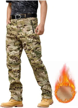 Mens Tactical Pants with Pockets Waterproof Ripstop Overalls Lightweight Work Hiking Pants Outdoor Camo Combat Pants