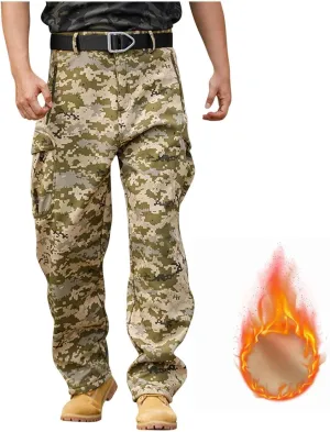 Mens Tactical Pants with Pockets Waterproof Ripstop Overalls Lightweight Work Hiking Pants Outdoor Camo Combat Pants