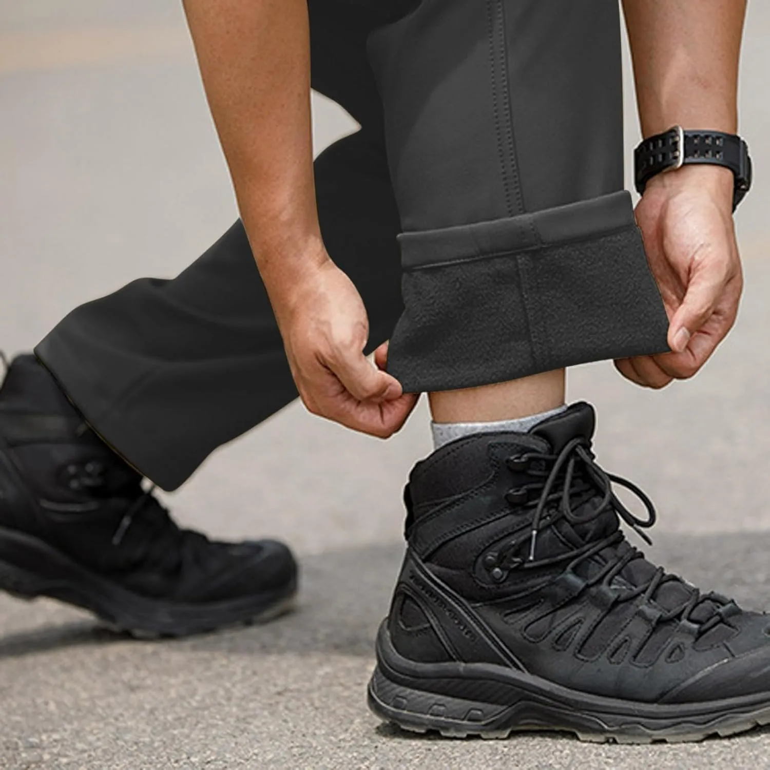 Mens Tactical Pants with Pockets Waterproof Ripstop Overalls Lightweight Work Hiking Pants Outdoor Camo Combat Pants