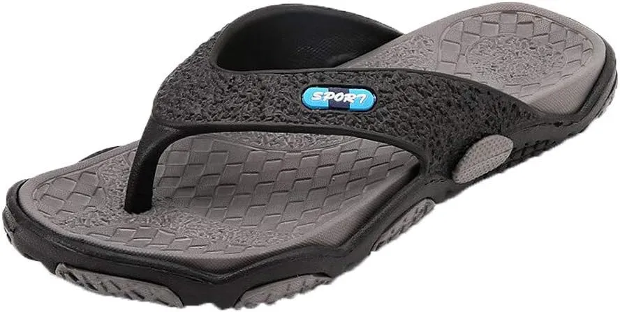 Men's Toe Flops Flip Bathroom Beach Open Shoes Summer Slippers Fashion Massage Men's Slipper Cowboy Flip Flops