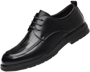 Men's Wingtip Brogue Oxfords Classic Round Toe Shiny Checkered Comfortable Dress Loafers for Men