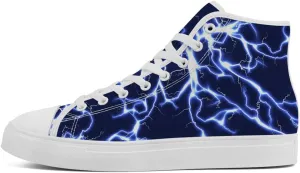 Men's Women's Lightning Shoes High Top Canvas Sneakers Lace Up Casual Shoes