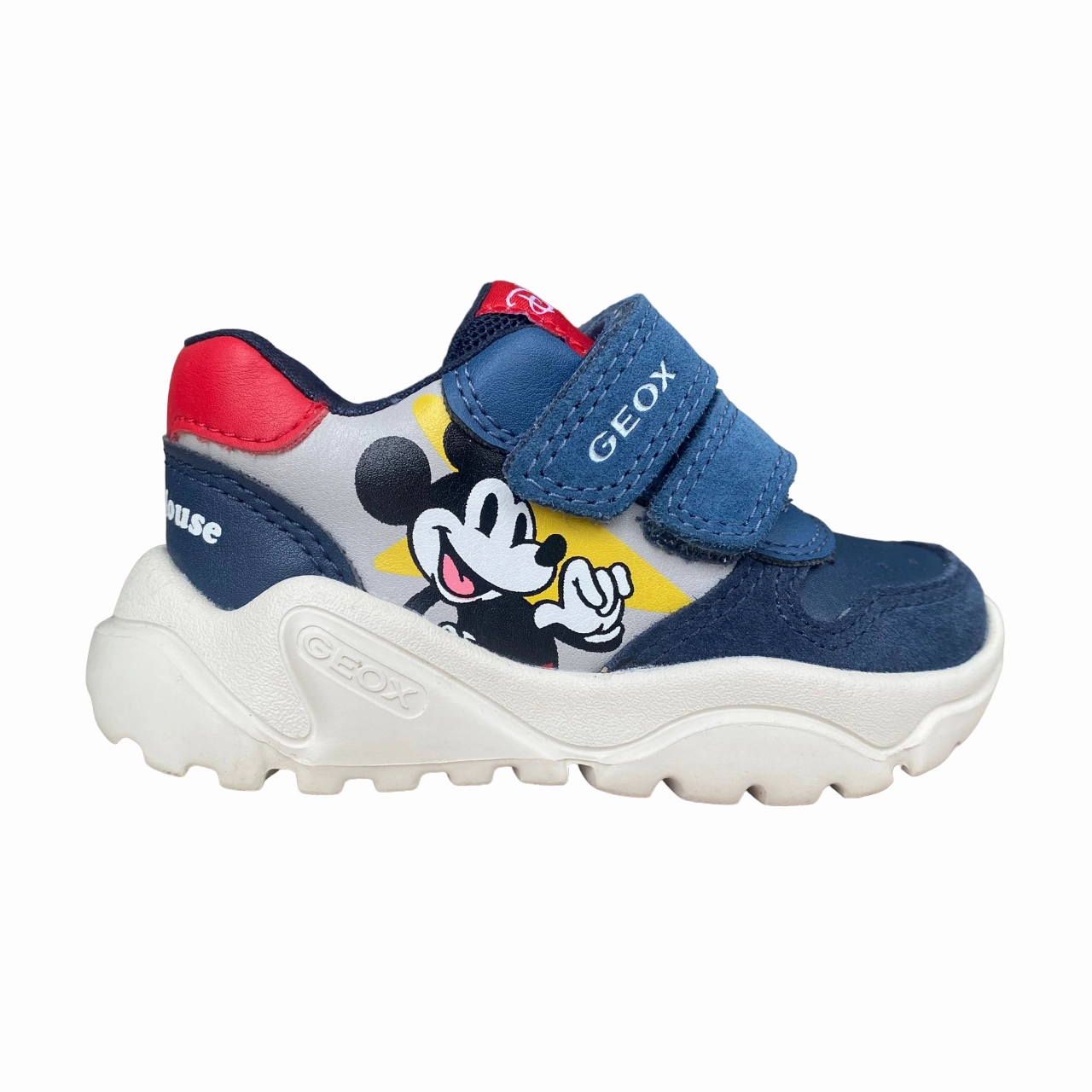Geox scarpa sneakers da bambino Ciufciuf Mickey Mouse B465RA 05422 C0832 blu-grigio competition
