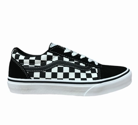 Vans scarpa sneakers da vragazzo a scacchi Ward VN038J9PVJ1 nero-bianco biomechanical