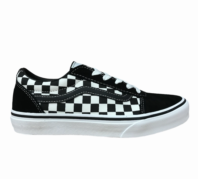 Vans scarpa sneakers da vragazzo a scacchi Ward VN038J9PVJ1 nero-bianco biomechanical