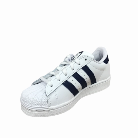Adidas sneakers bassa per ragazzi Superstar C GZ2884 bianco-blu Hyper Compression