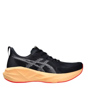 Wide Stance Platform American football shoes ASICS Men's NOVABLAST 5 Running Shoes in Midnight/Orange Glow AW25