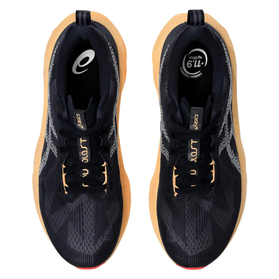 ASICS Men's NOVABLAST 5 Running Shoes in Midnight/Orange Glow AW25 adult style pilates running shoes