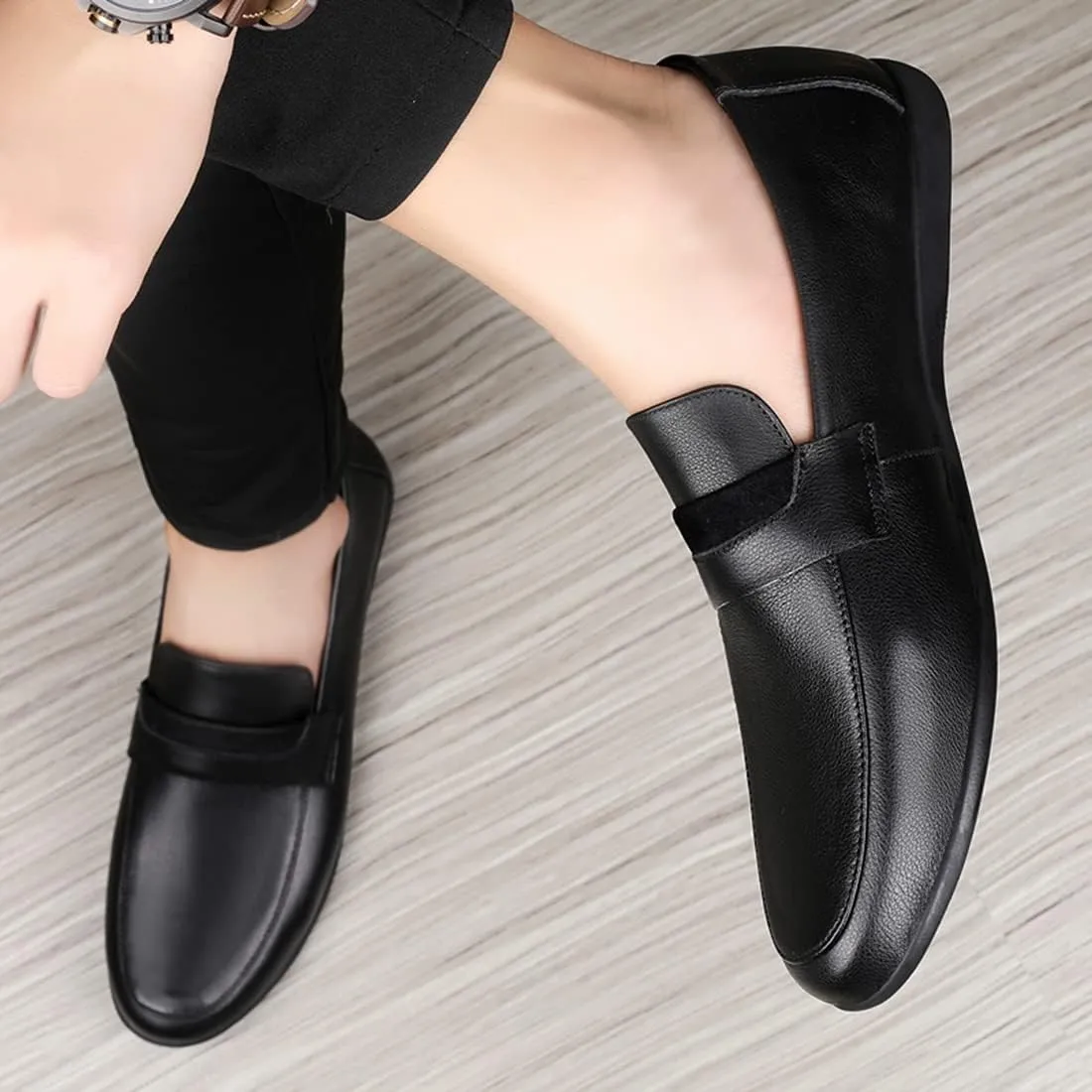 Minishion Anti-Slip Casual Soft Driving Loafers Dress Shoes 0319#