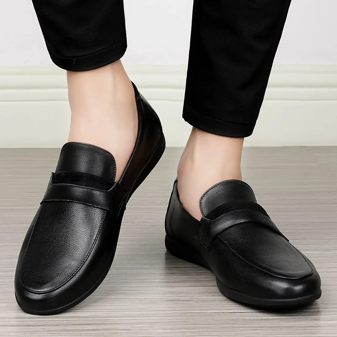 Minishion Anti-Slip Casual Soft Driving Loafers Dress Shoes 0319#