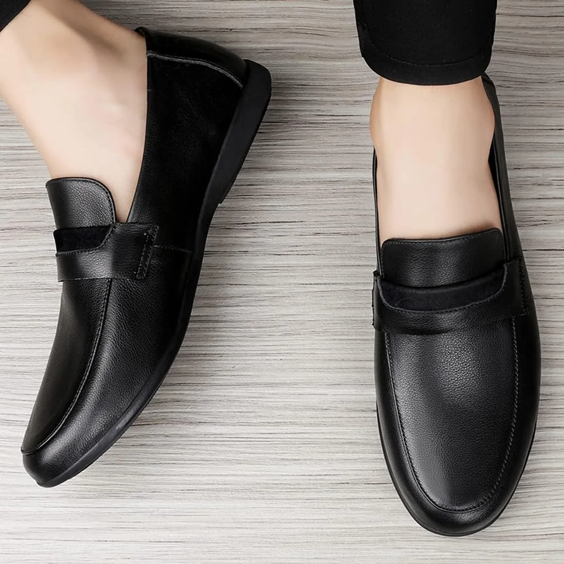 Minishion Anti-Slip Casual Soft Driving Loafers Dress Shoes 0319#