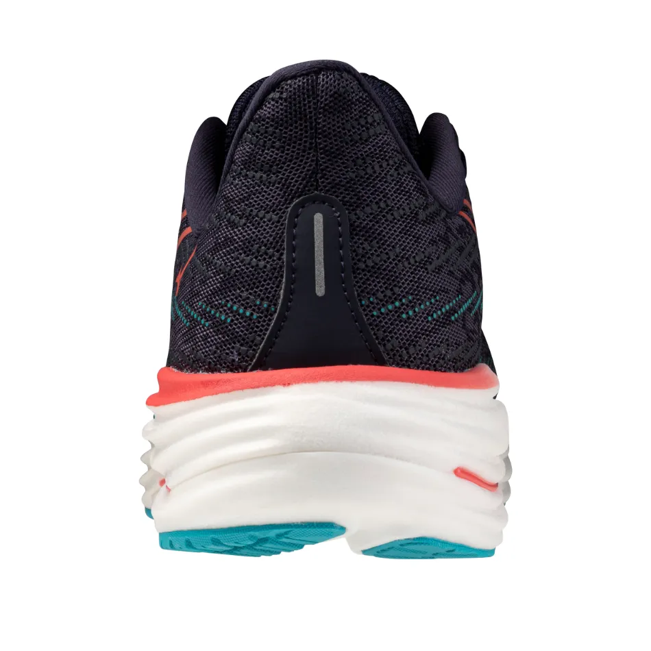 Mizuno Men's Wave Rider 29 Running Shoes in Odyssey Gray/Capri Breeze/Calypso Coral AW25 Firm