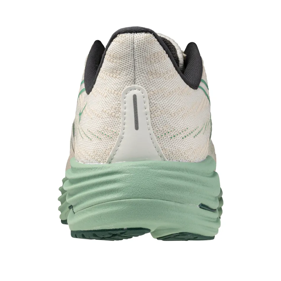 Mizuno Men's Wave Rider 29 Running Shoes in Snow White/Bistro Green/Cr??me De Menthe AW25 Neutral Colors
