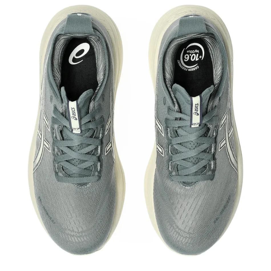 Impact Dispersion Layers ASICS Women's GEL-NIMBUS 27 Running Shoes in Monument Blue/Whisper Green AW25