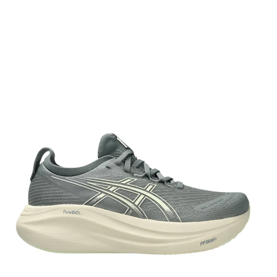 Flex Groove Engineering ASICS Women's GEL-NIMBUS 27 Running Shoes in Monument Blue/Whisper Green AW25