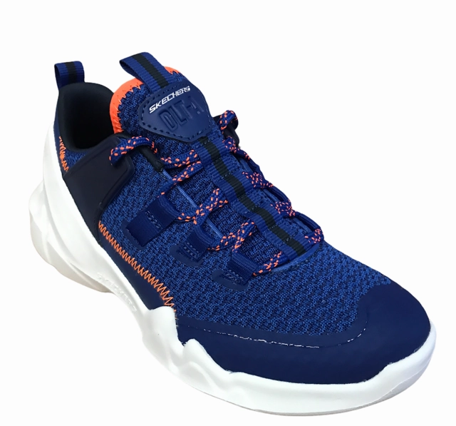 Skechers scarpa da ginnastica da ragazzo DLT-A Interserge 97960L BLNV nero blu running in a culvert area shoes
