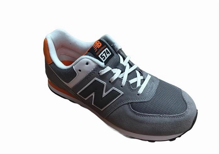 New Balance sneakers da ragazzo KL574P1G grey anti - fatigue shoes foot - comfort