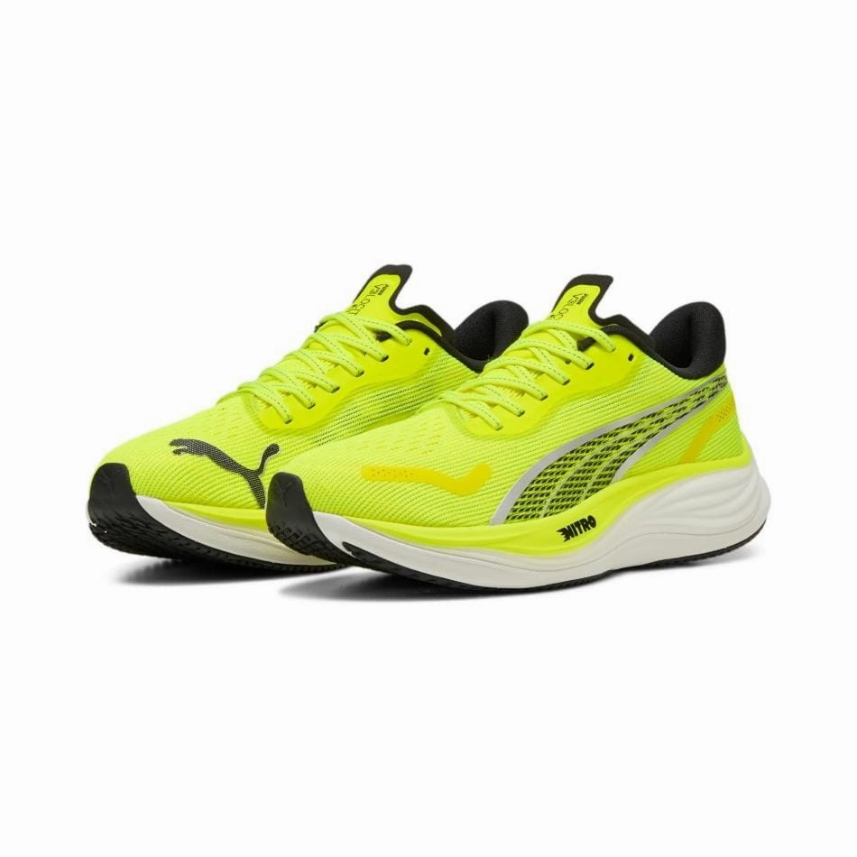 Puma Men's Velocity NITRO 3 Running Shoes in Yellow Alert/PUMA Black SS25 Elegant Finish