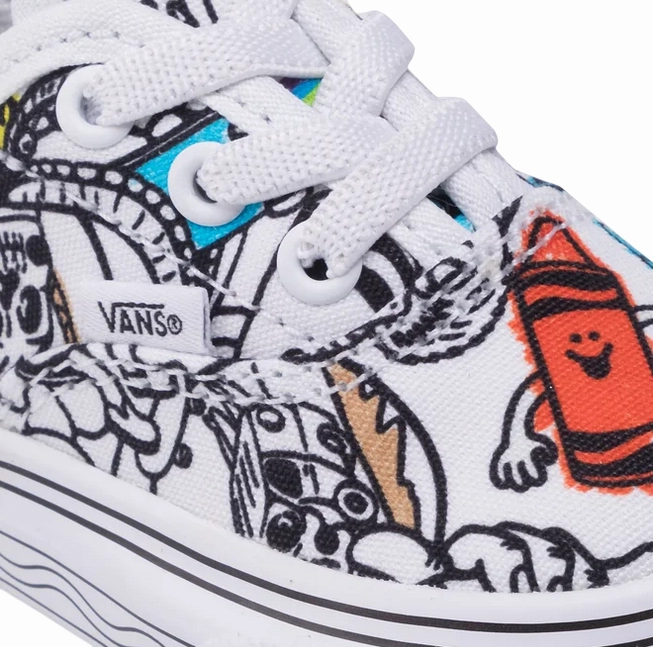 Vans Authentic Elas x Crayola Infant VN0A34A1ARE1 | Sneakers bianche a fantasia foam running shoes Forest
