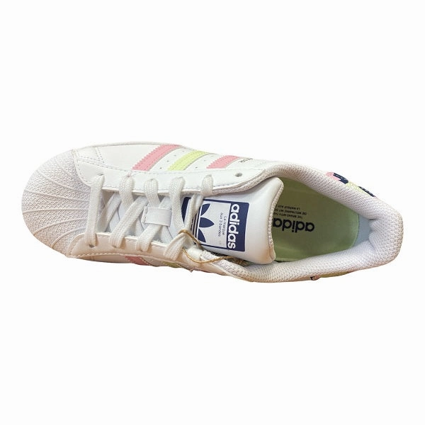Adidas Originals scarpa sneakers da ragazza Superstar GY3330 bianco limone rosa full - length running option