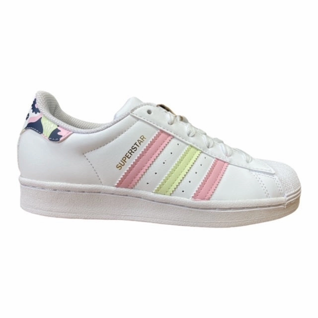 running in winter shoes Adidas Originals scarpa sneakers da ragazza Superstar GY3330 bianco limone rosa