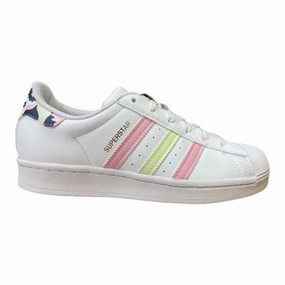 running in winter shoes Adidas Originals scarpa sneakers da ragazza Superstar GY3330 bianco limone rosa