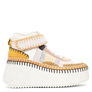 Nama platform light brown mesh sneakers