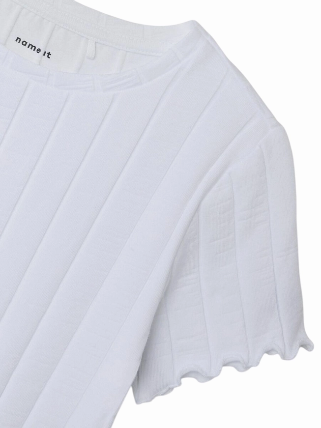 name it maglietta manica corta da bambina Noralina 13231024 bianco Premium Material fade resistant color