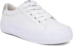 Nautica Girls Fashion Shoe - Lace-Up Low-Top Tennis Sneakers for Big Kids, Little Kids & Toddlers (Regular Heel/Platform Sole)