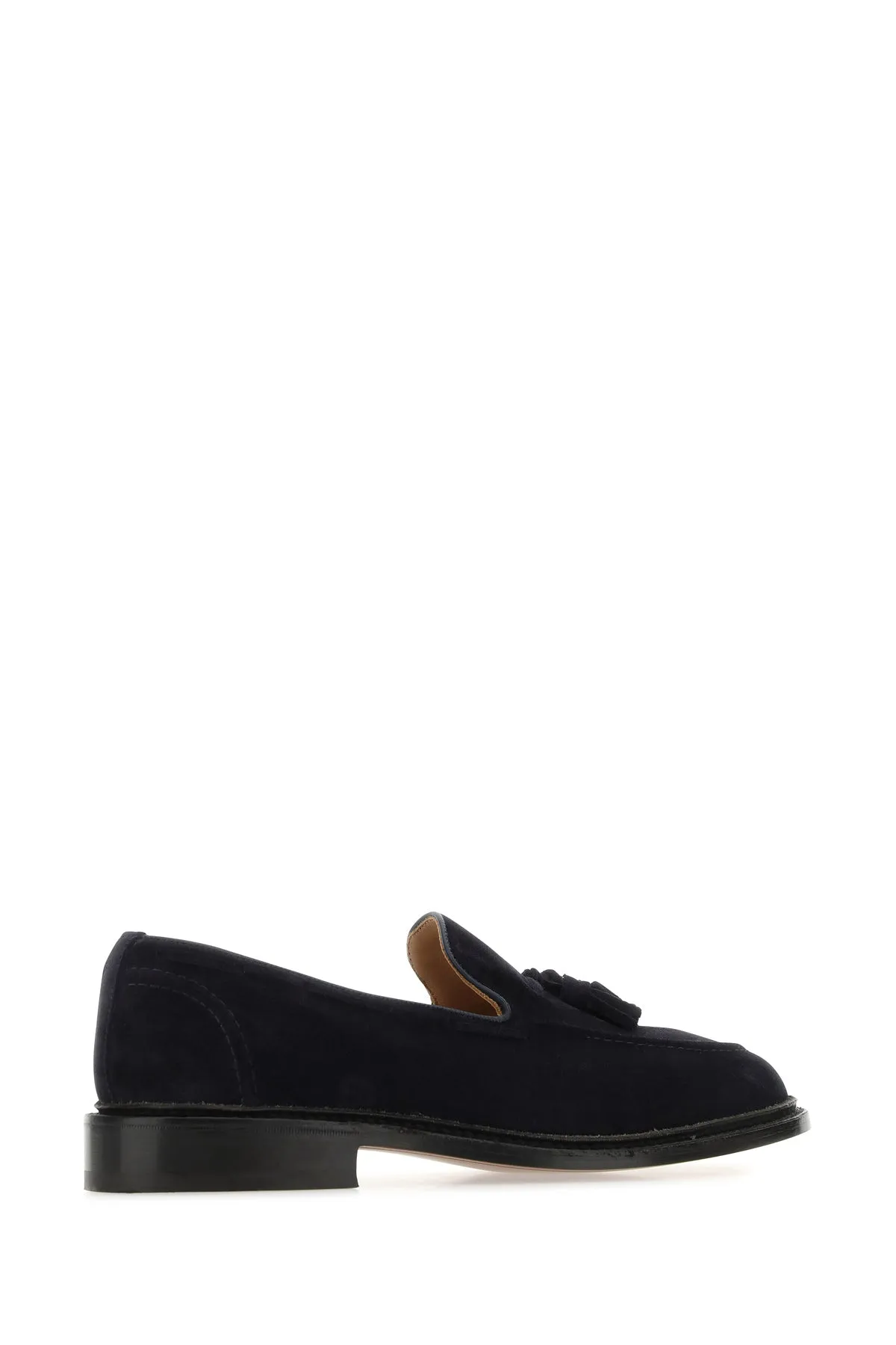 Navy blue suede Elton loafers