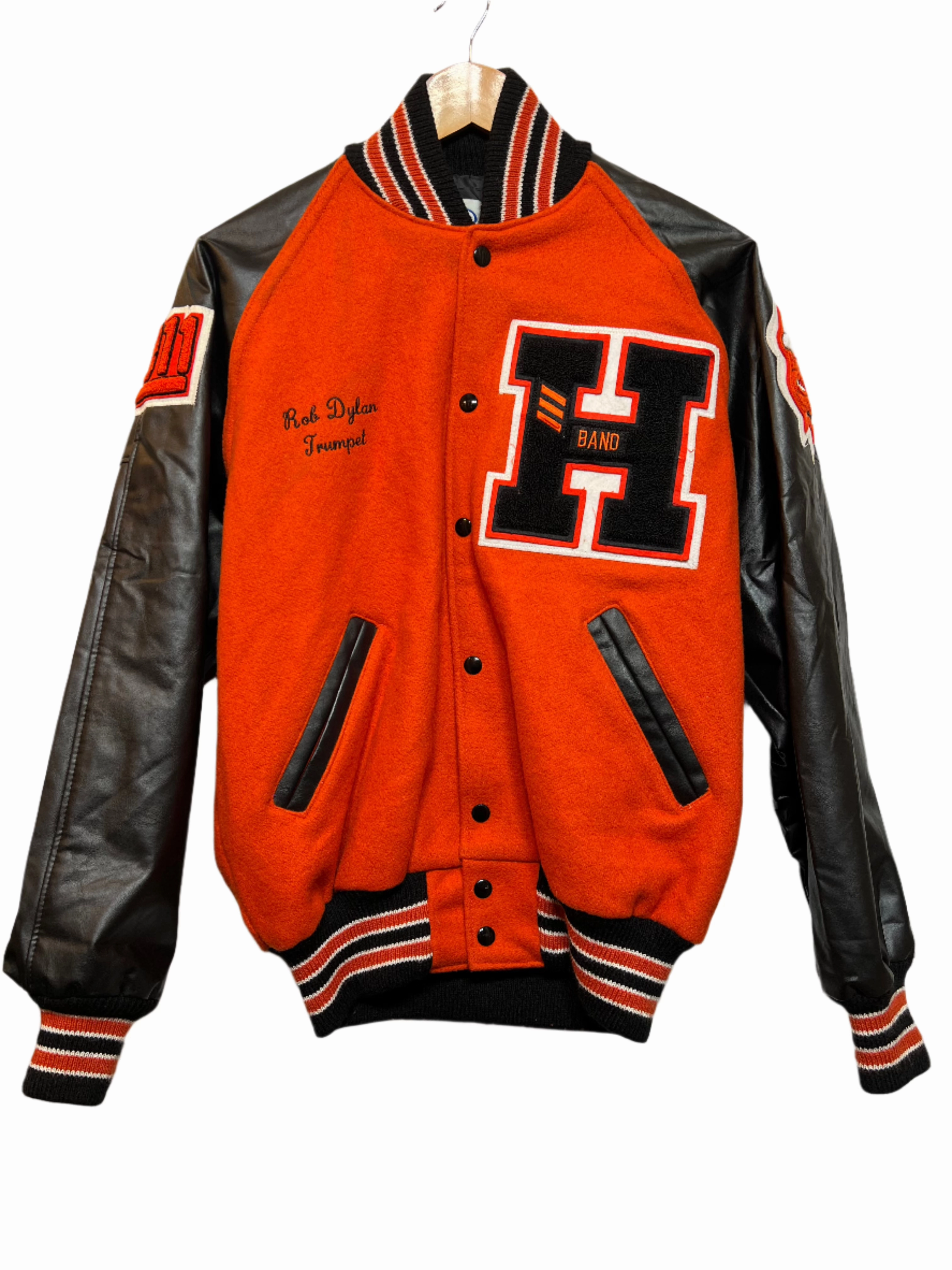 Style Driven Martial-arts Neff Mens Orange Varsity Jacket (Size M)