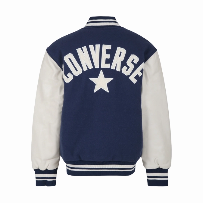 Converse giubbotto felpa Bomber Varsity 9CG132-BFK blu Brand Name Roll