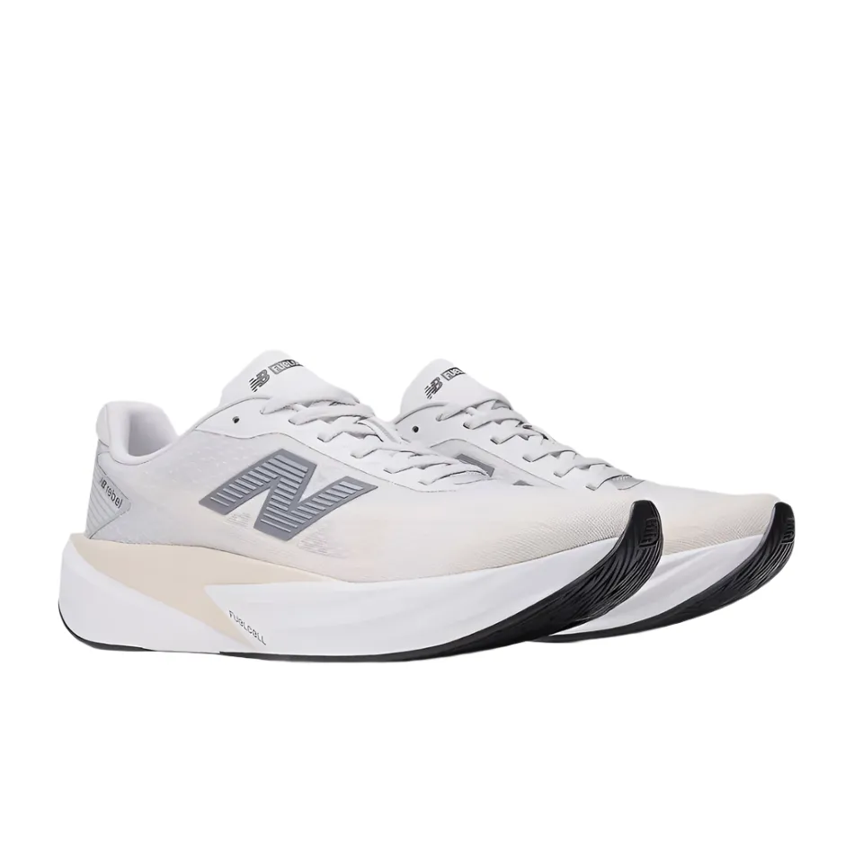 well made New Balance Men's Fuelcell Rebel v5 Running Shoes in Grey Matter/Linen/White AW25