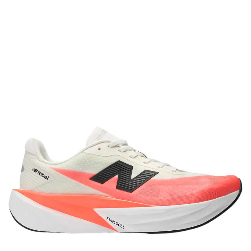 New Balance Men's Fuelcell Rebel v5 Running Shoes in Urgent Red/White/Sea Salt AW25 adjustable straps shoes equestrian shoes