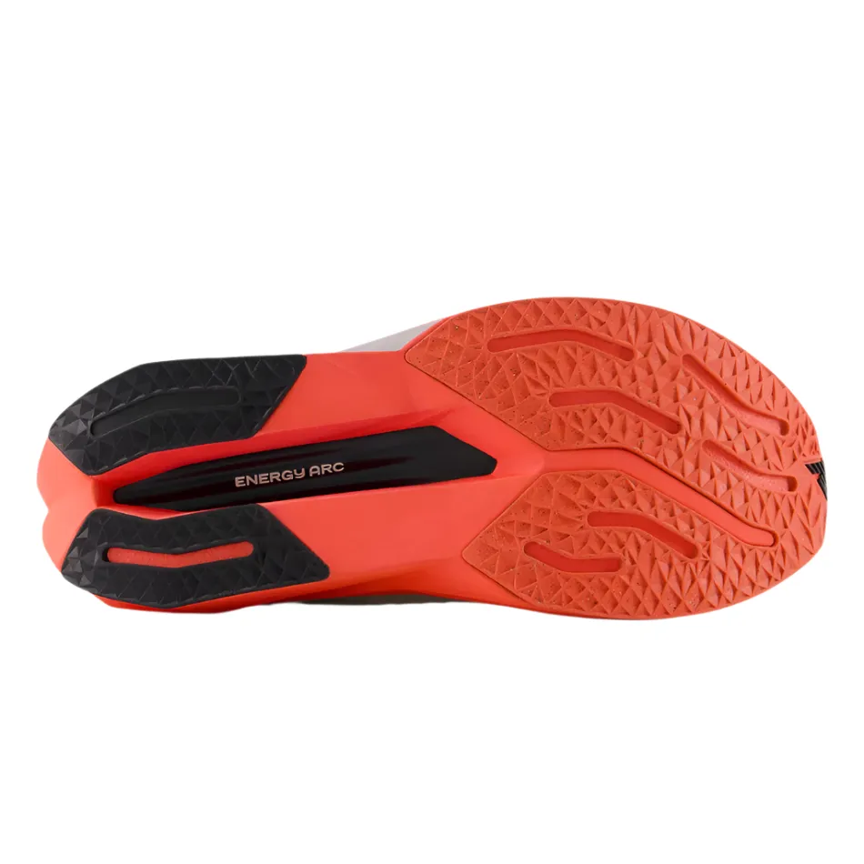 Light Diffusion Reflective anti - slip outsole New Balance Men's Fuelcell Supercomp Trainer v3 Running Shoes in Urgent Red/Sea Salt/Black AW25