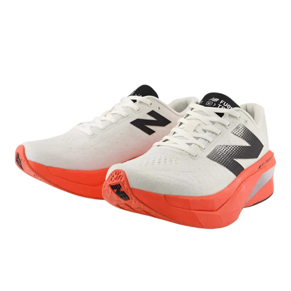 moisture - wicking lining shoes New Balance Men's Fuelcell Supercomp Trainer v3 Running Shoes in Urgent Red/Sea Salt/Black AW25