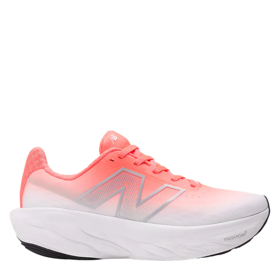 Enhanced grip New Balance Women's 1080 v14 Running Shoes in Urgent Red/Silver Metallic/Light Silver Metallic AW25
