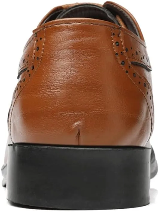 New Business Shoes Dress Shoes Men's Business Dress Casual Shoes Mens Oxford Shoes Genuine Calfskin Leather Brogue Dress Shoes Classic Business Formal Shoes Man Handcrafted