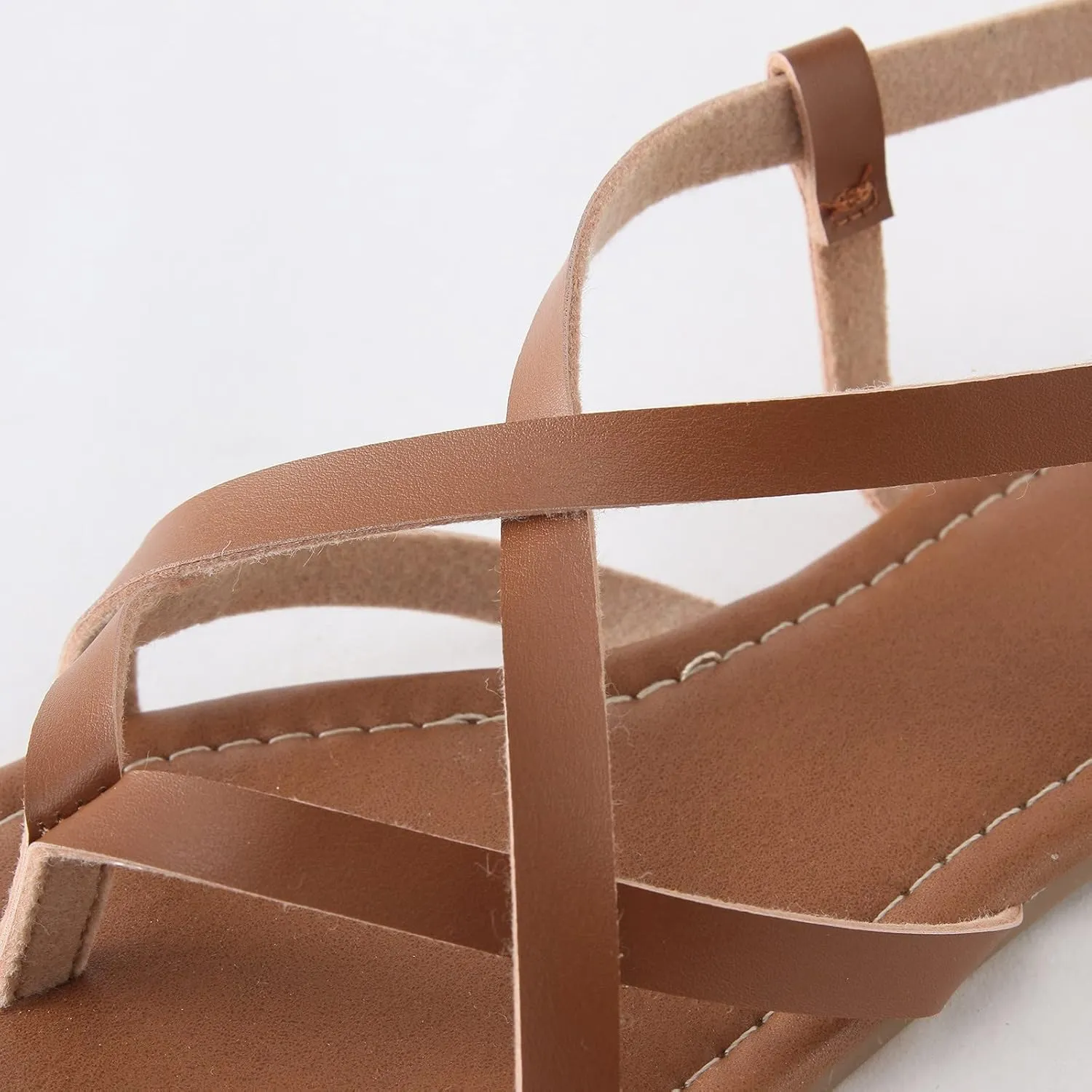New Flat Bottom Clamping Sandals Foreign Trade Hollow Strap Beach Flat Bottom Memory Foam Women's Shoes Sandals